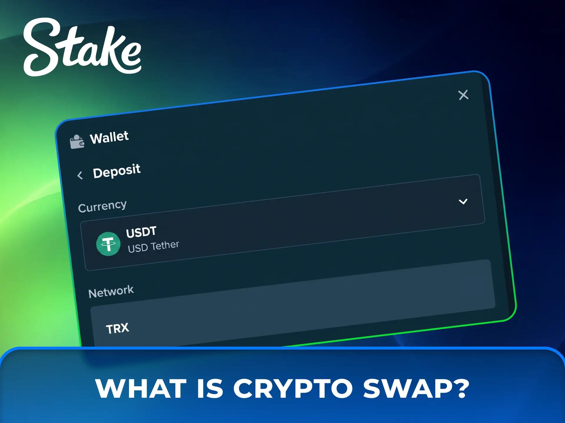 Learn how crypto swap works when funding your Stake Casino deposit.