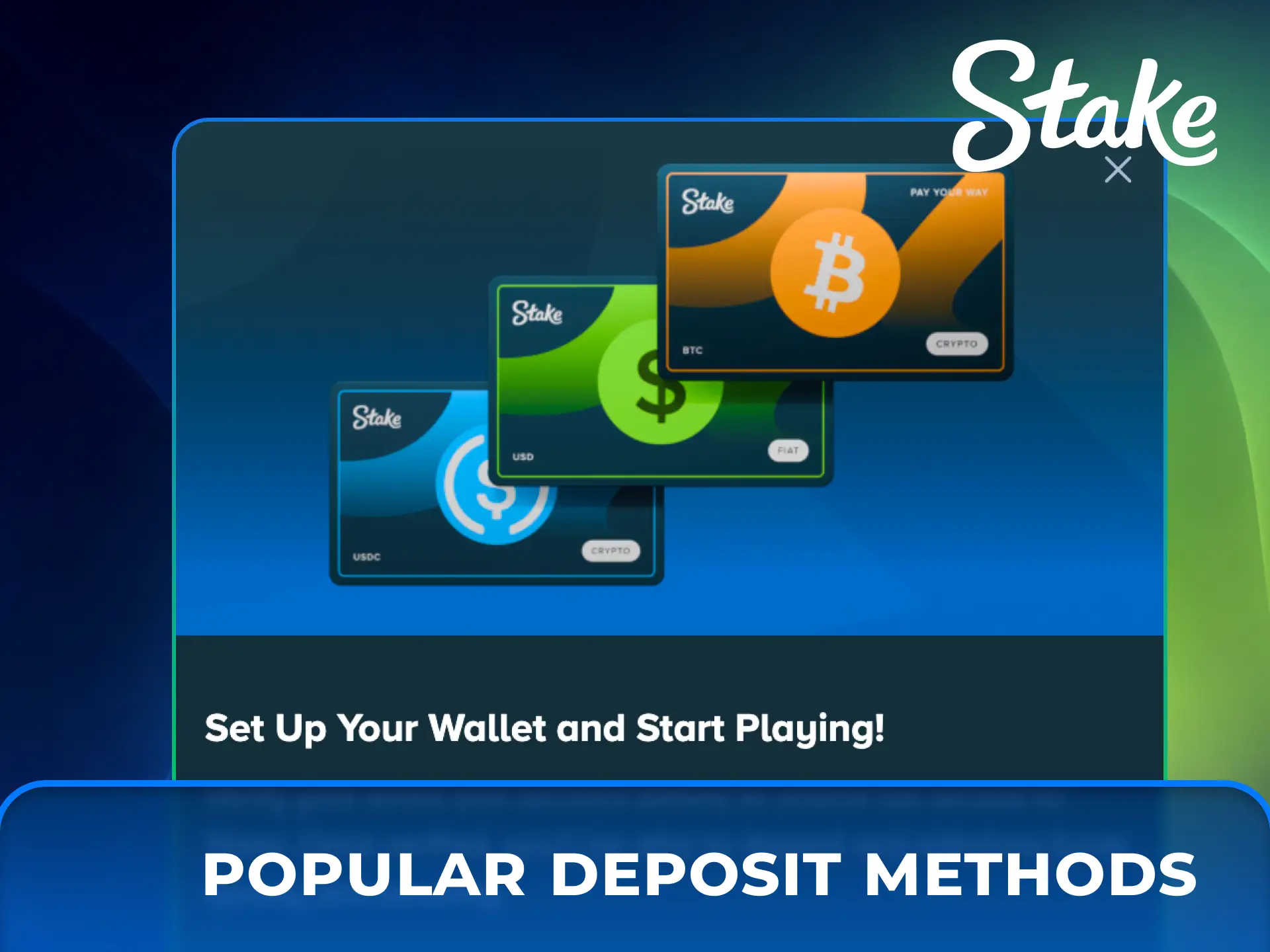 Popular deposit methods used by Stake players in India