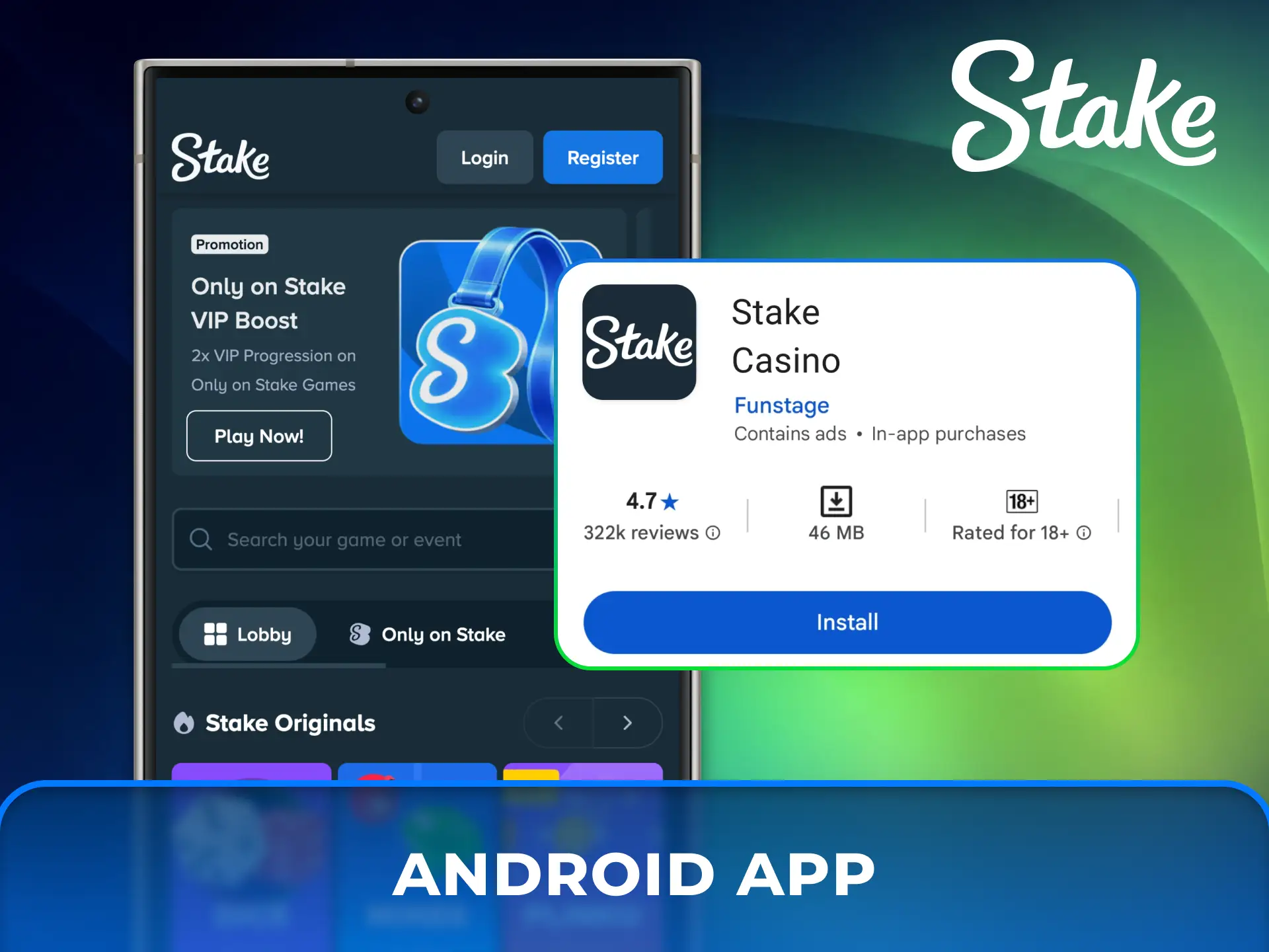 Download the Stake Casino Android app for seamless mobile betting in India.