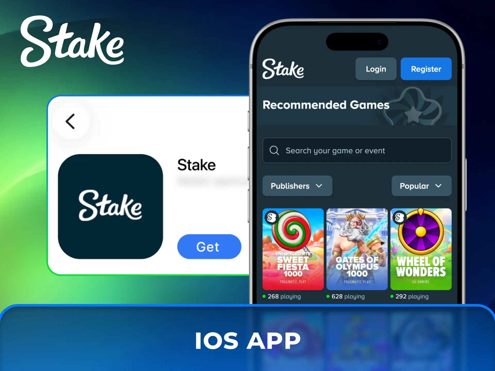 Get the Stake Casino iOS app to enjoy mobile gaming on iPhone.
