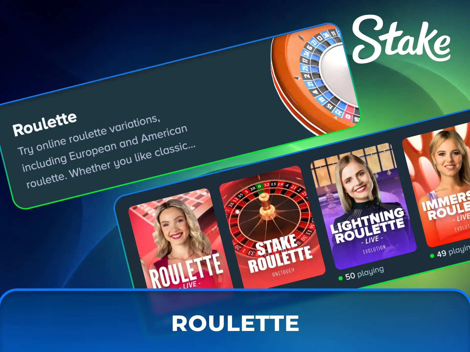 Bet on lucky numbers playing live roulette at Stake Casino.
