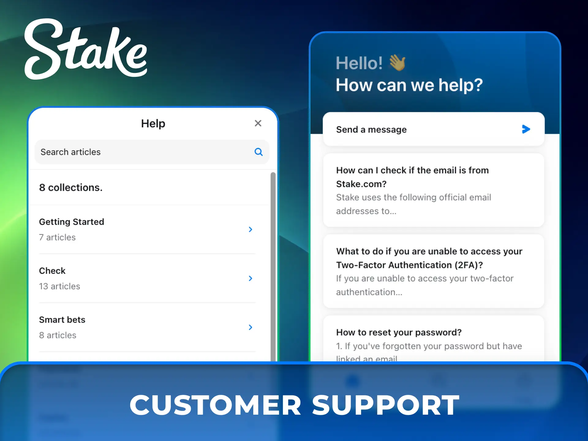 Contact Stake Casino customer support 24/7 for quick technical assistance.